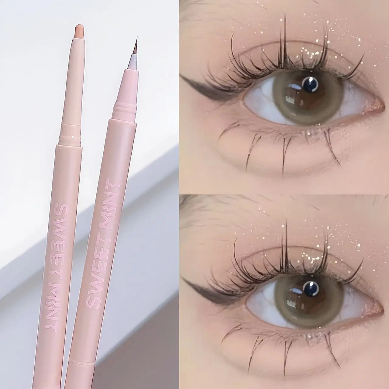 qgtao Double Ended Lying Silkworm Pencil Highlighter Makeup Pen enlarge eyes Under Eye Highlighter Makeup Stick Slim & soft  tip