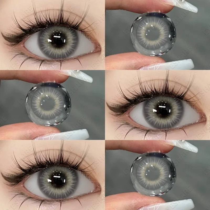 1Pair Colored Contact Lenses for Eyes Fast Delivery Brown Lenses Gray Pupils Lens Green Eye Lenses Blue Eye Lens Yearly