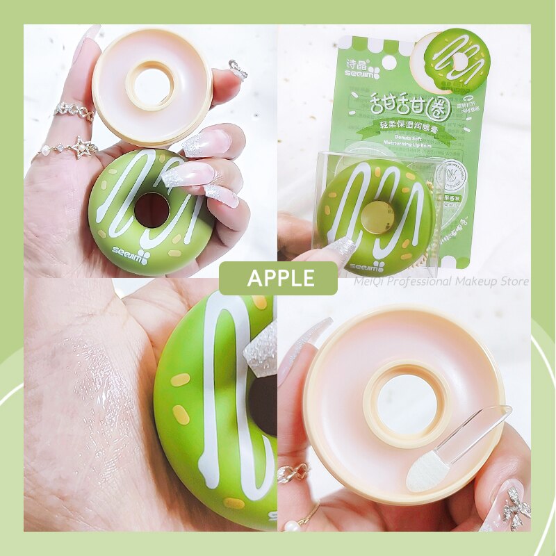 Donuts Moisturizing Lip Balm Natural Fruity Fragrance Lip Moisturizers Makeup Long-lasting Smooth Anti-Dry Hydration Lip Care