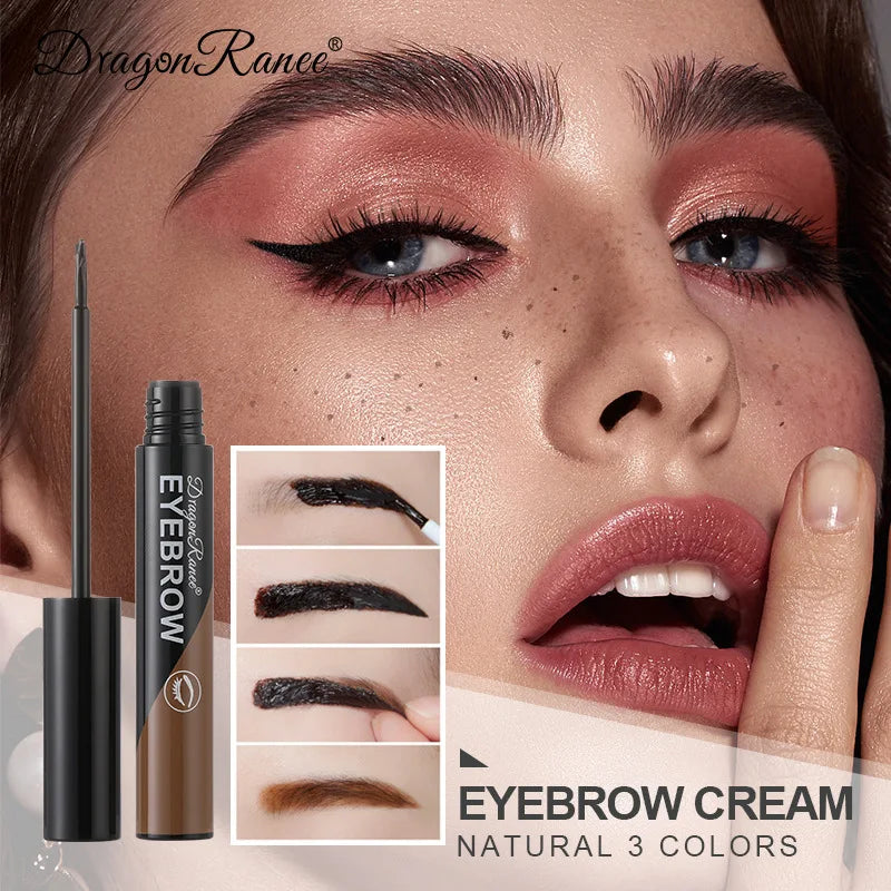 qgtao  -  Peel-off Eyebrow Gel Natural Brow Tattoo Black Brown Tint Makeup Waterproof Lasting Eye Brow Enhancers Liquid Gel Tear Wear Easy