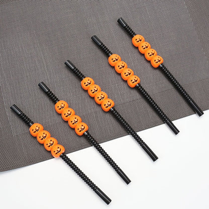 Halloween Pumpkin Straw Ghost Straws Halloween Decoration Straws Halloween Party Supplies Halloween Decorations for Home party