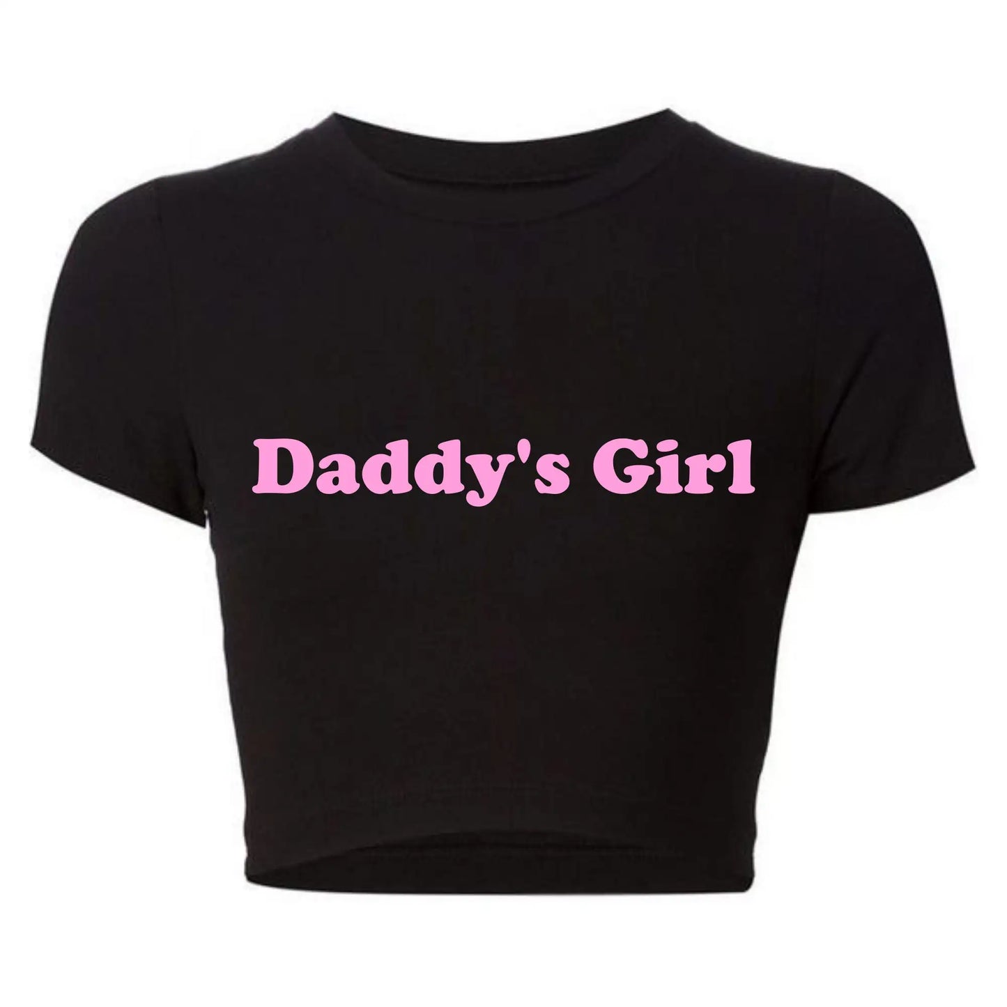 Daddy's Girl Funny Letters Print Women Cropped Top Harajuku Kawaii Clothes 2000s Grunge T Shirt Baby Tee Tshirt Dropshipping