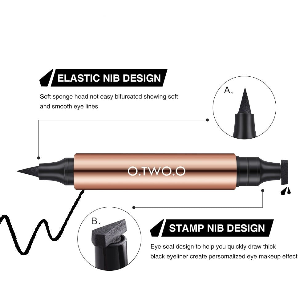 Black Eye Liner Stamp Eyeliner Pencil Waterproof Smudge-proof Liquid Eyeliner Easy Cat Eye Stencil Makeup Tool for Eyes