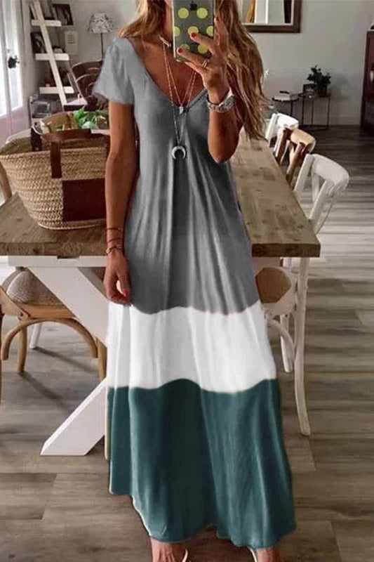 qgtao V Neck Length Dress