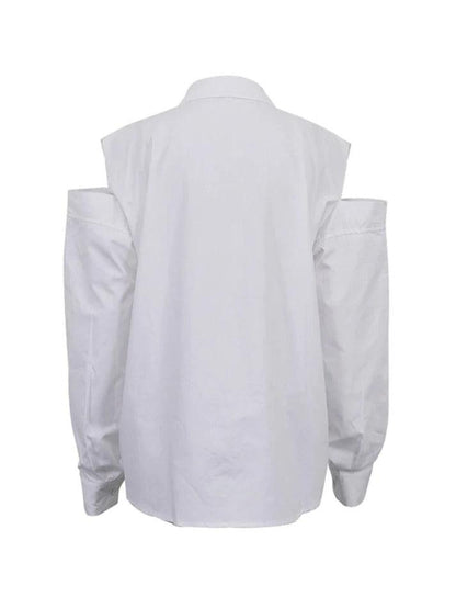 Off Shoulder Loose Long Sleeve Blouse