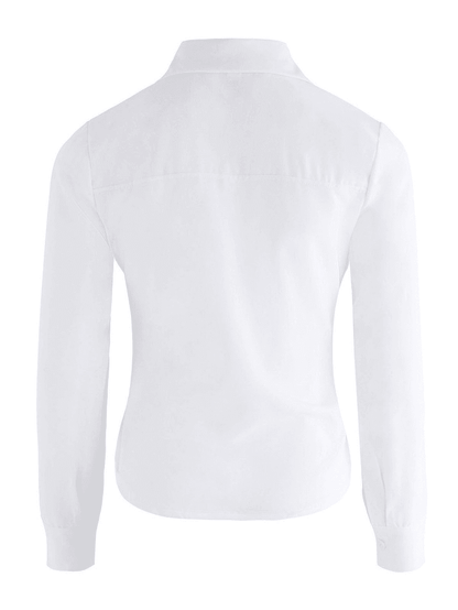Basic Long Sleeve Button Blouse