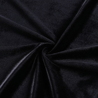 qgtao  Velour Gothic Aesthetic Vintage Dresses Women's Lace Patchwork Grunge Black Dress Long Sleeve A-line Autumn Partywear