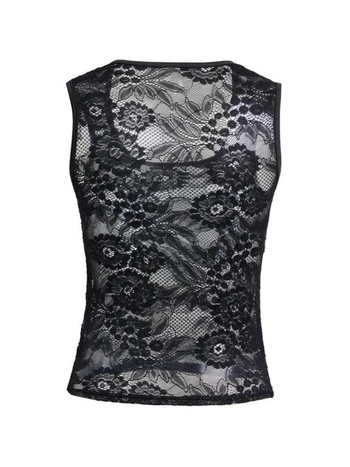 Lace U Neck Tank Top