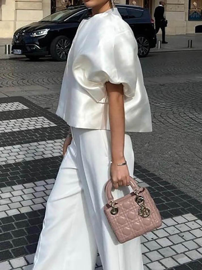 Oversized Puff Sleeve Blouse