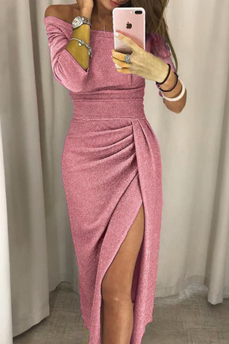 qgtao Wrap Hip Slit Collar Maxi Dresses(5 Colors)