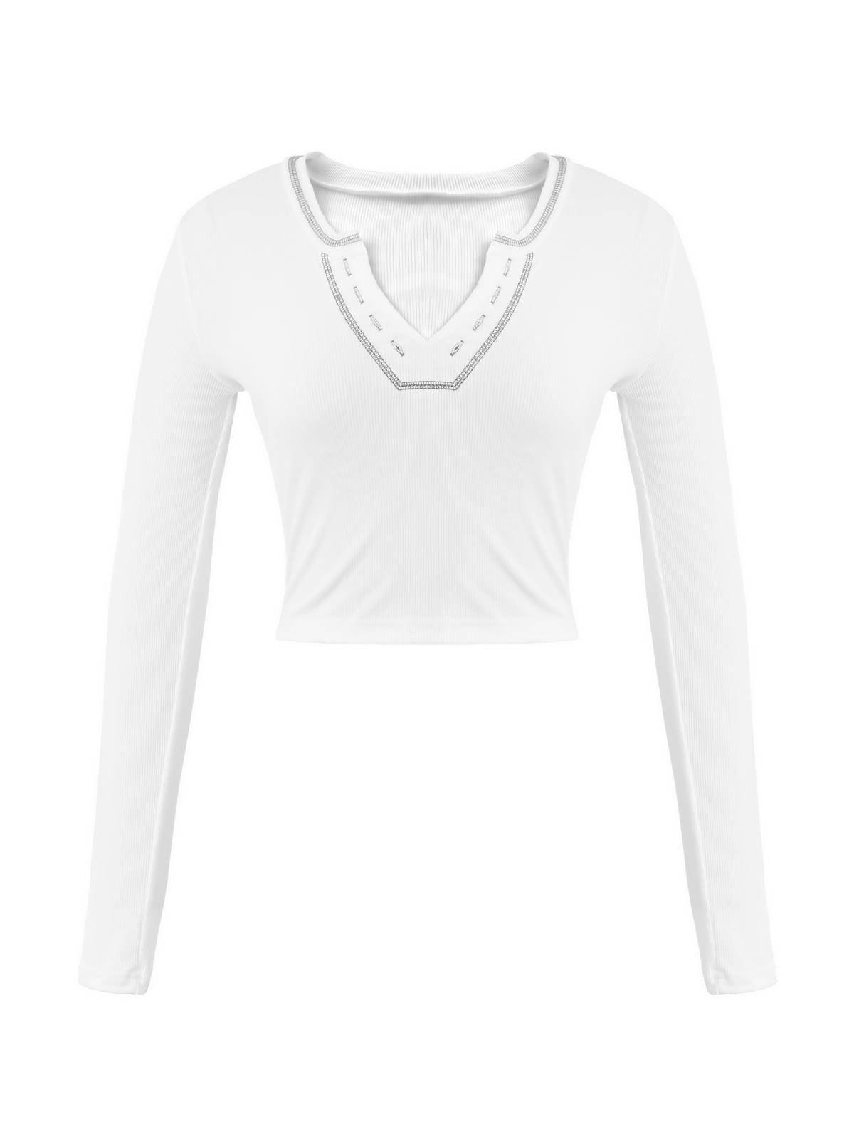 Long Sleeve Ribbed Crop Top