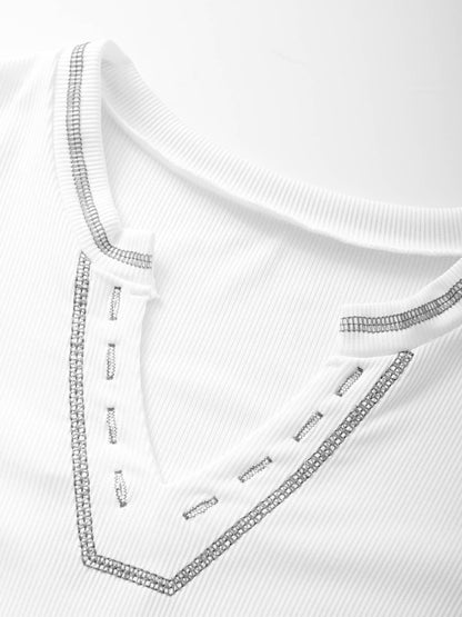 Long Sleeve Ribbed Crop Top