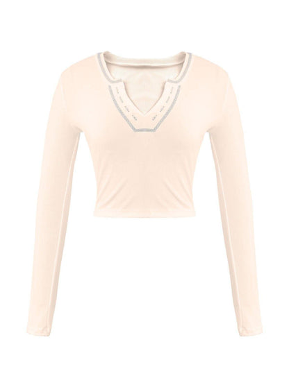 Long Sleeve Ribbed Crop Top