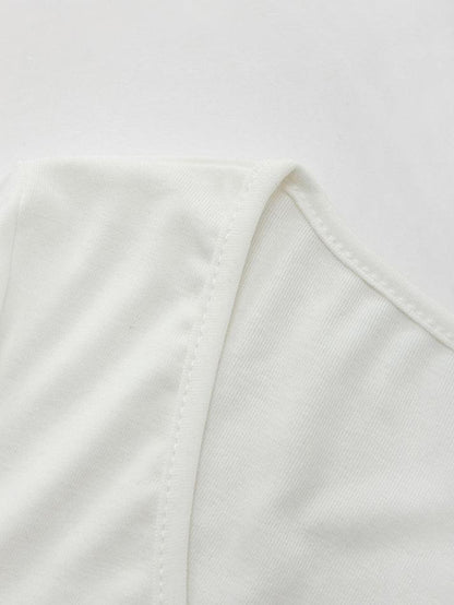 Short Sleeve Wrap Crop Top
