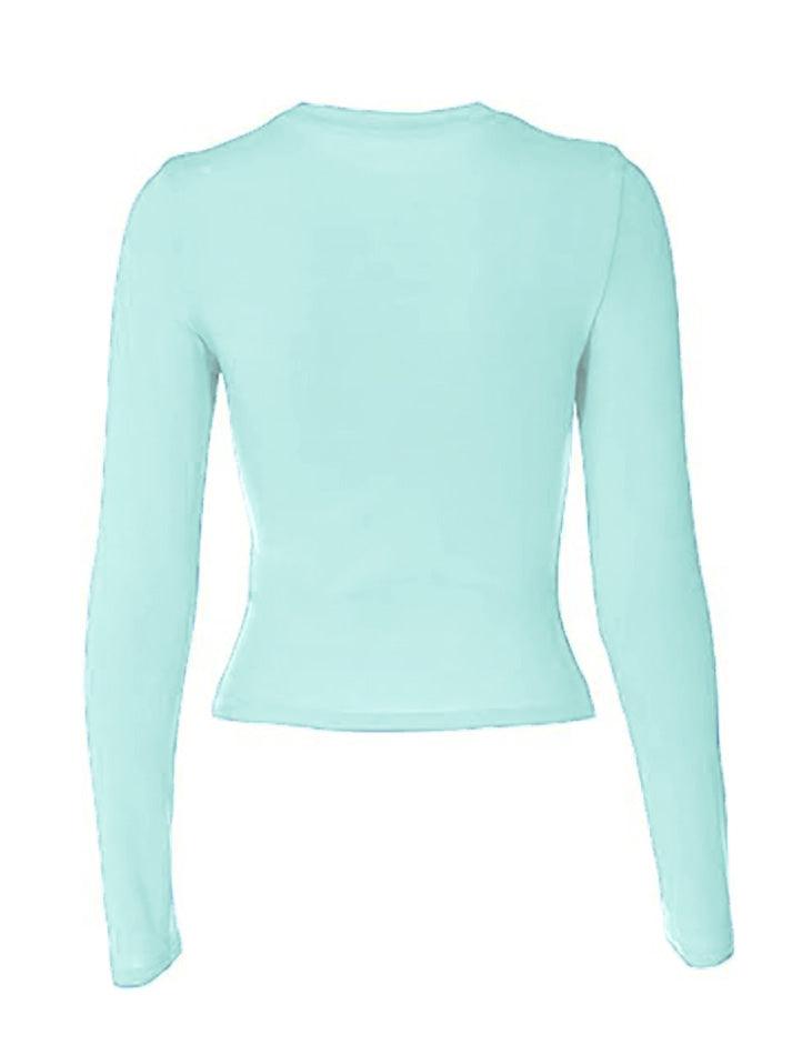 Solid Color Long Sleeve Top