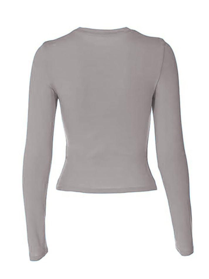 Solid Color Long Sleeve Top