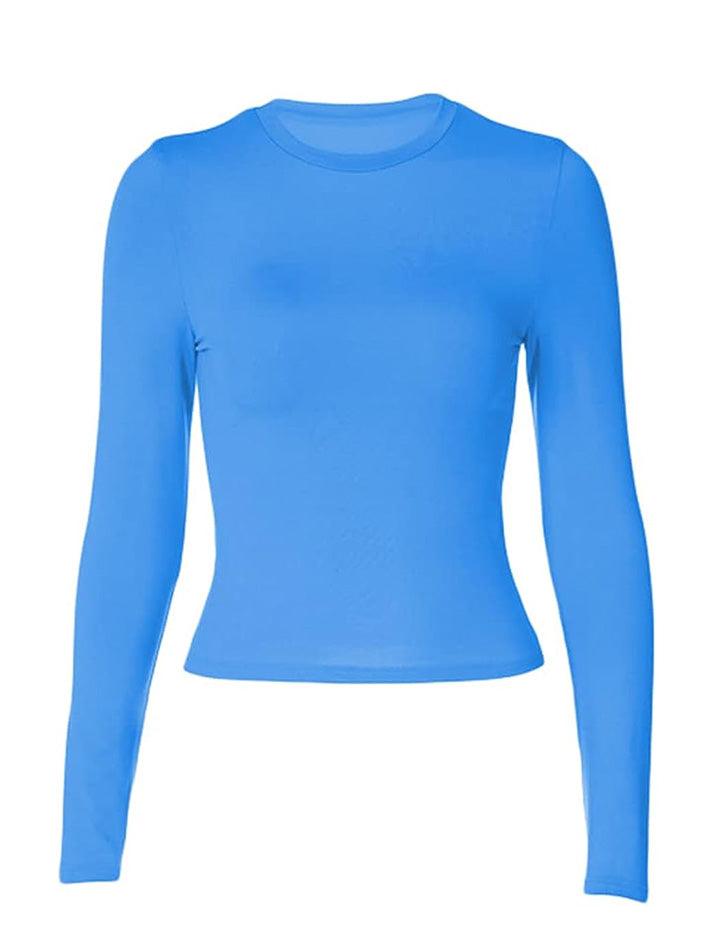 Solid Color Long Sleeve Top