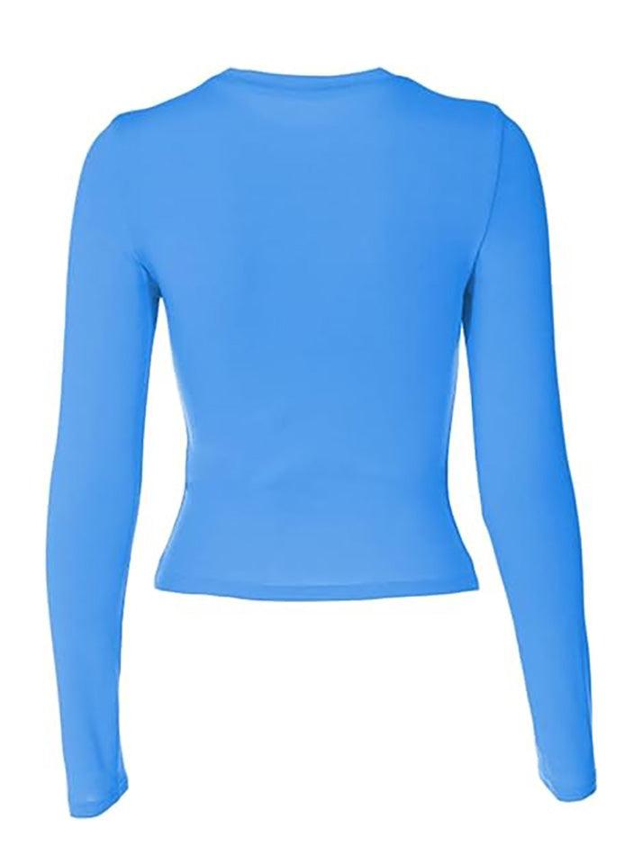 Solid Color Long Sleeve Top